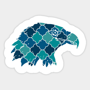 Eagle Silhouette with Pattern Sticker